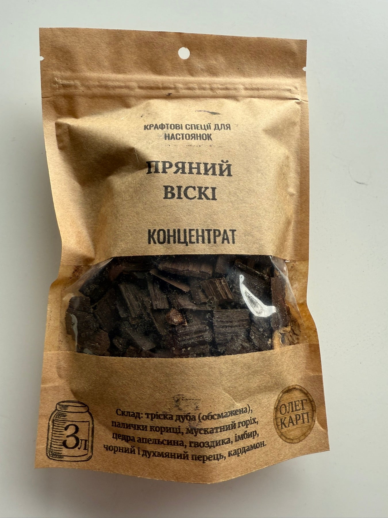 Пряний Віскі — концентрат спецій для настоянки на горілці, пронизливий аромат, натуральні інгредієнти — концентрат 3 л, вихід до 22 л готового напою