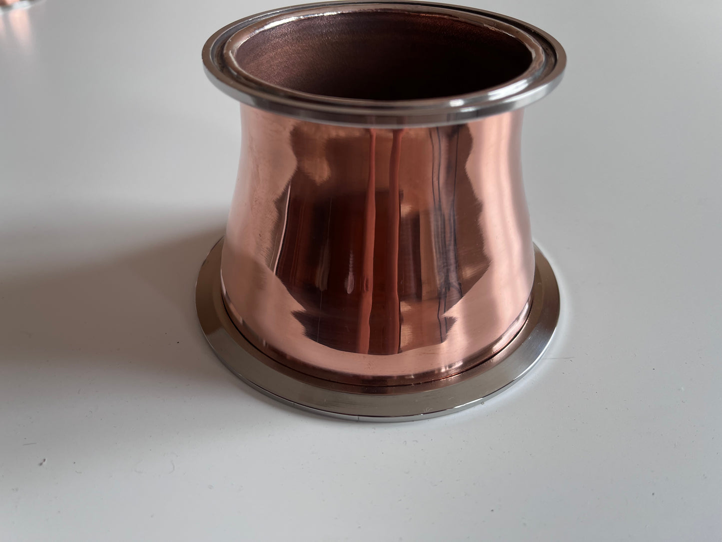 Перехідник мідний 3 ″ → 4 ″ — для переходу труб, міцна мідь М1 — 8 см