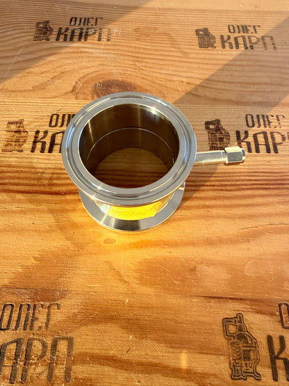 Міні царга 4 см, 2 дюйми з ніпелем під термометр