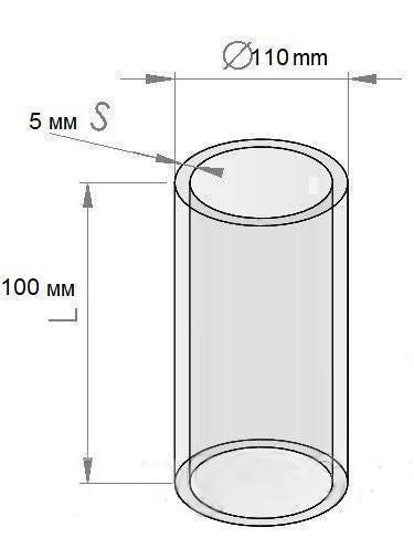 Скло боросилікатне D110мм H100мм