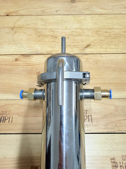 Холодильник дімрота "гофрований" на кламповому з'єднанні 3" дюйма з діоптром AISI304 і носиком