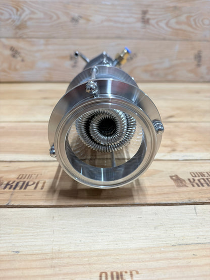 Холодильник дімрота "гофрований" на кламповому з'єднанні 3" дюйма з діоптром AISI304 і носиком