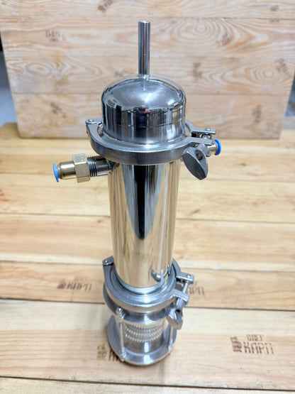 Холодильник дімрота "гофрований" на кламповому з'єднанні 3" дюйма з діоптром AISI304 і носиком