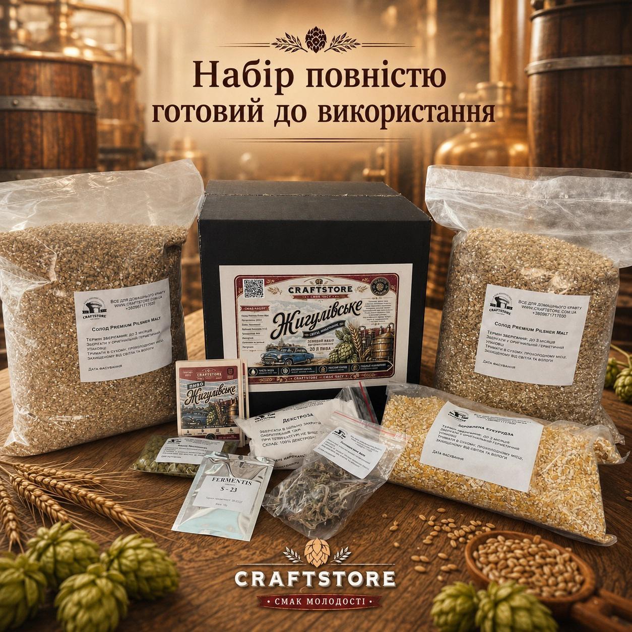 Зерновий набір для приготування пива «Жигулівське» (на 20–22 л)