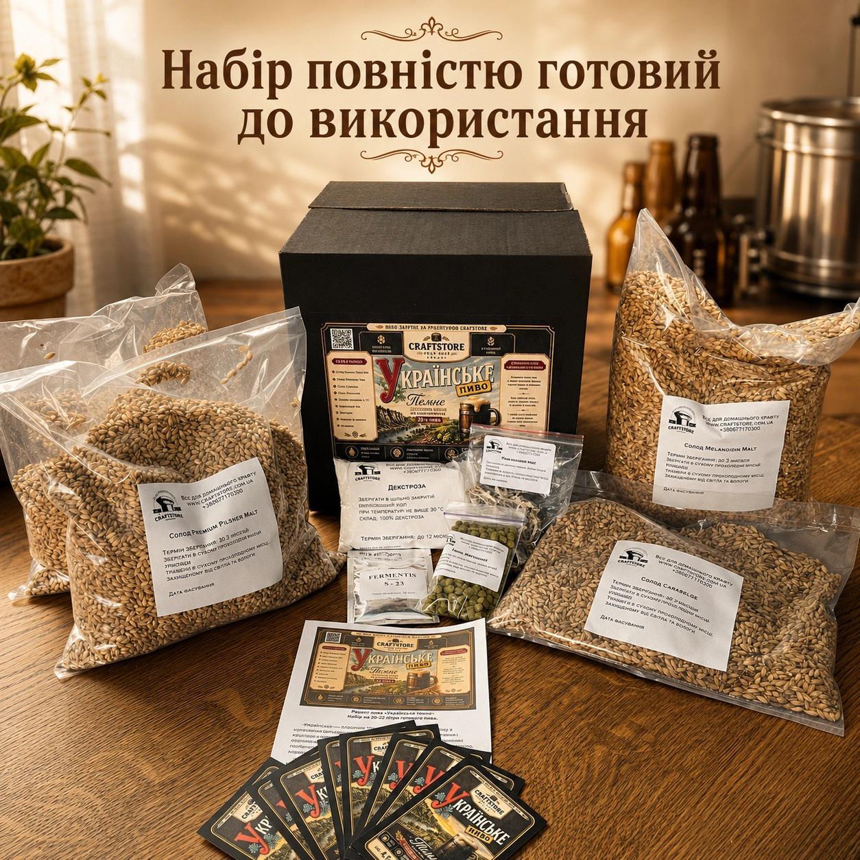 Зерновий набір для приготування пива «Українське темне» (на 20–22 л)