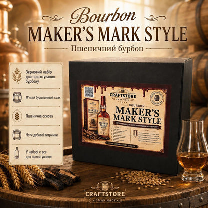 Зерновий набір для приготування пшеничного бурбону в стилі Maker's Mark