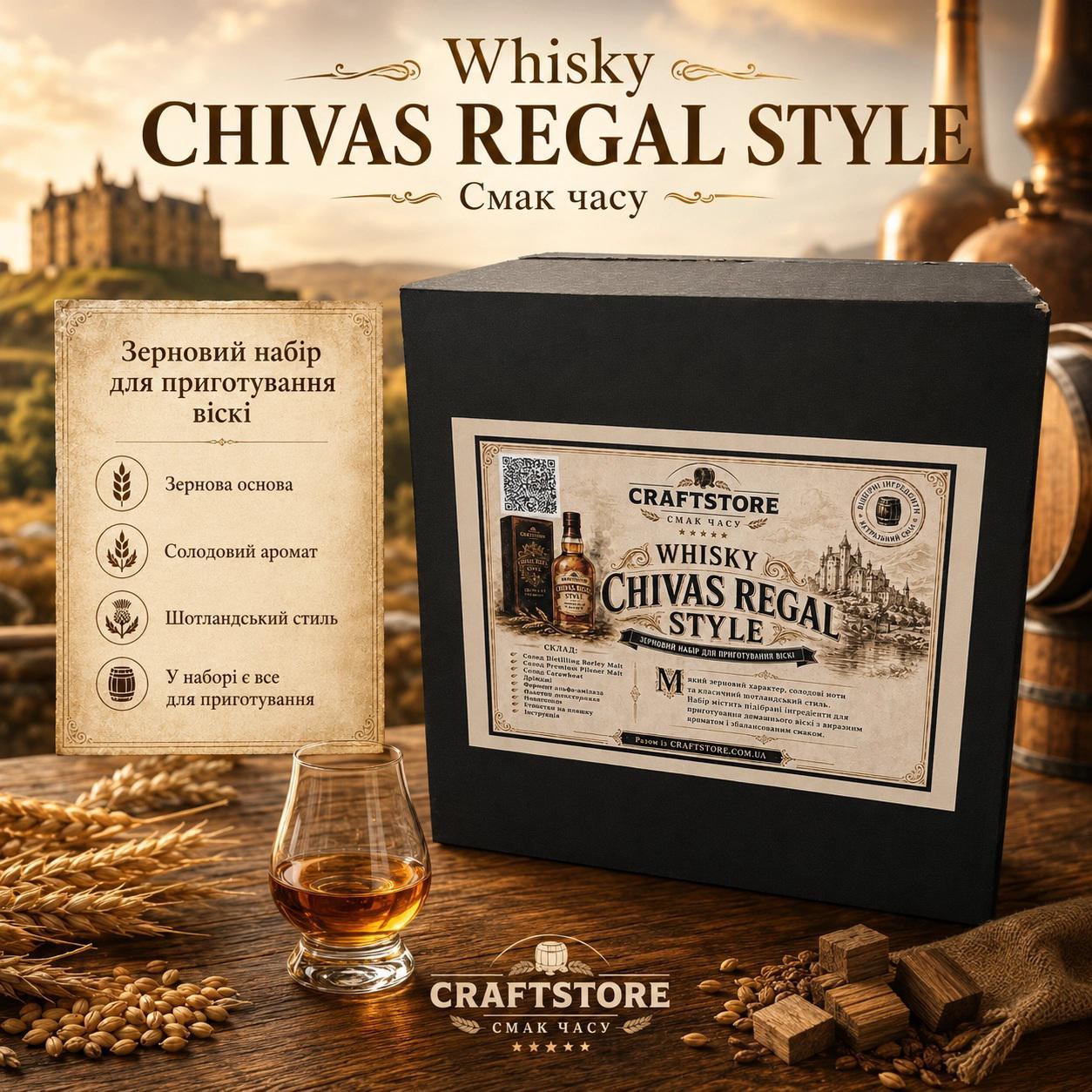 Зерновий набір для приготування віскі в стилі Chivas Regal