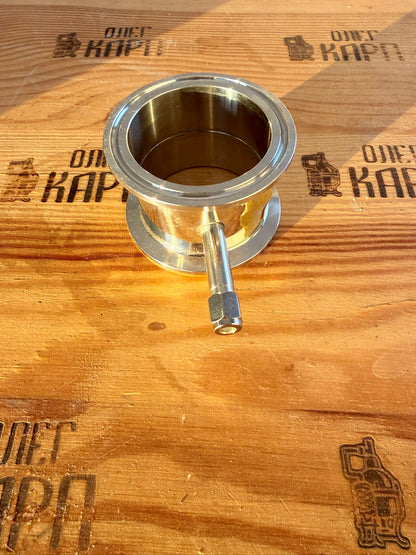 Міні царга 4 см, 2 дюйми з ніпелем під термометр