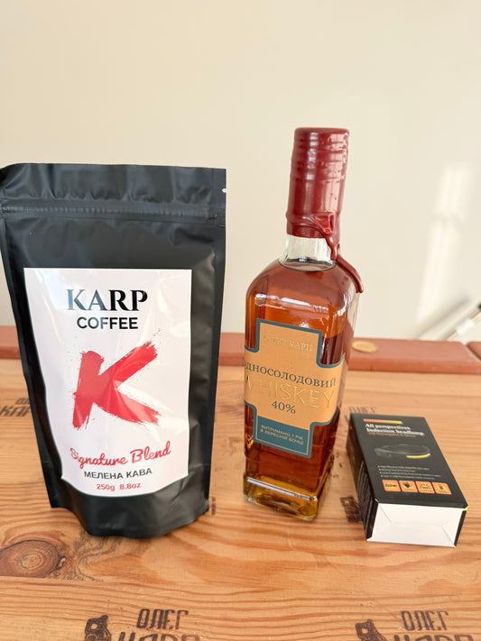 Комплект Віскі + Кава + Фонарик