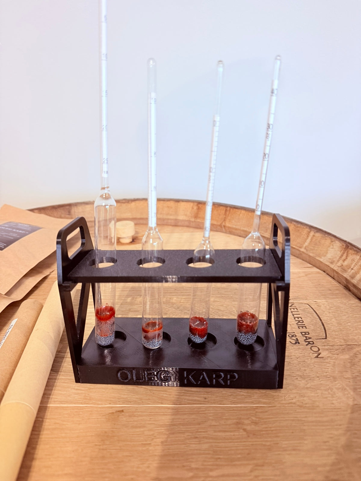 Підставка для 4 ареометрів OLEG KARP STAND PRO 4 + ареометри